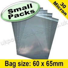 Olympus, Cello Bag, with re-seal flaps, Size 60 x 65mm - Pack of 200