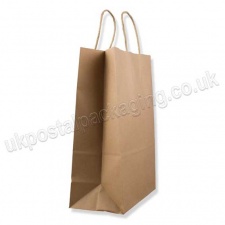 EzePack, Plain Manilla Kraft Carrier Bags 240 x 110 x 310mm