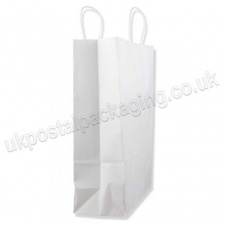 EzePack, Plain White Kraft Carrier Bags 320 x 140 x 420mm