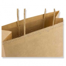 EzePack, Ribbed Manilla Kraft Carrier Bags 240 x 110 x 310mm