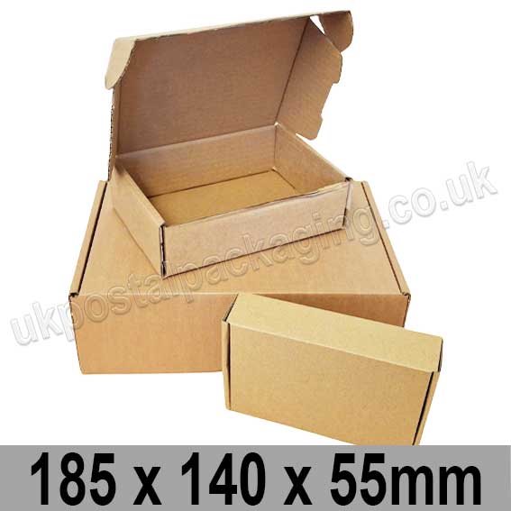 EzePack Brown 185 x 140 x 55mm Postal Box - per 10 boxes