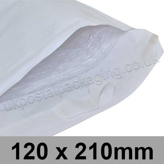 Master'in White Bubble Lined Mailer, Size B/00 (Int. size 120 x 210mm) - Box of 200