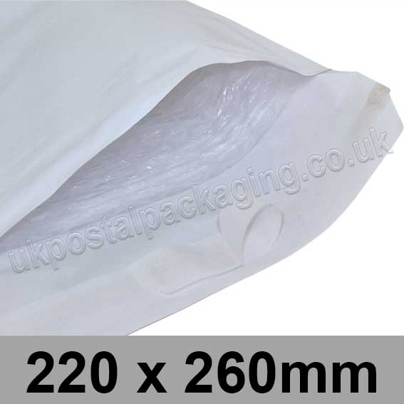 Master'in White Bubble Lined Mailer, Size E/2 (Int. size 220 x 260mm) - Box of 100