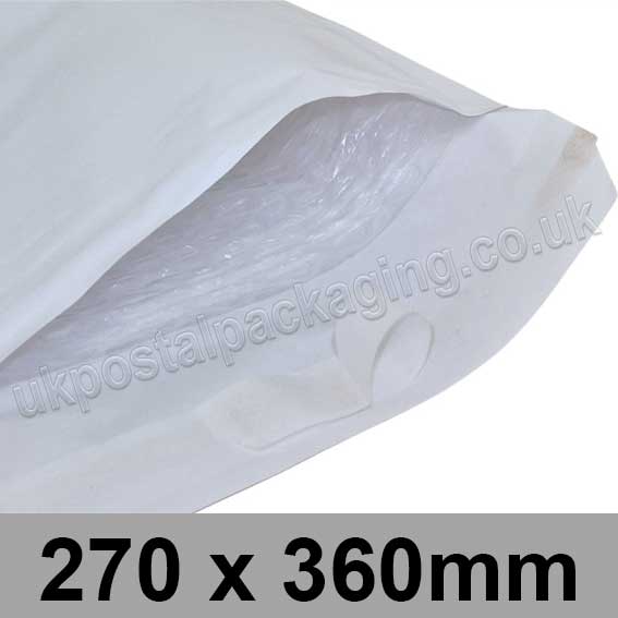 Master'in White Bubble Lined Mailer, Size H/5 (Int. size 270 x 360mm) - Box of 100